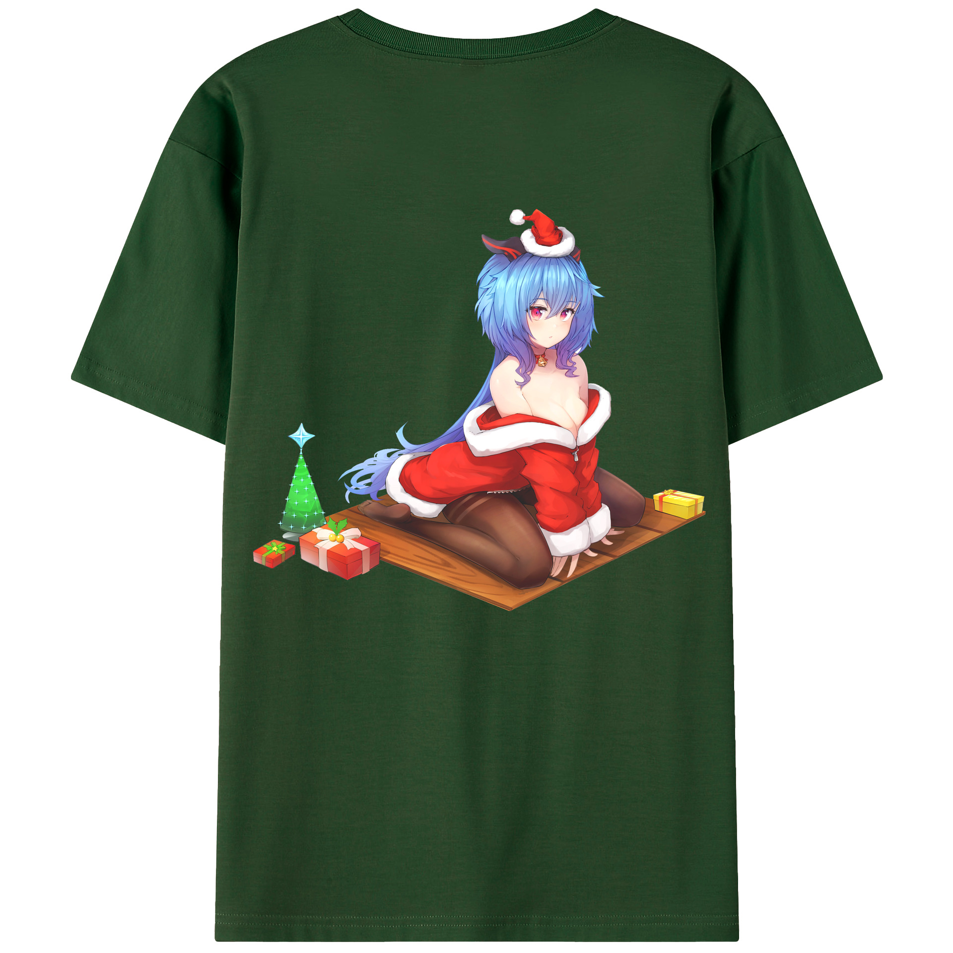 げんし神 甘雨 かんう genshin Ganyu 綿100％半袖Tシャツ（背面プリント）